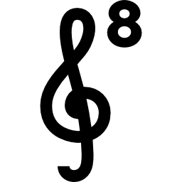 Octave clef icon