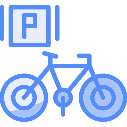 parking de bicicletas icono