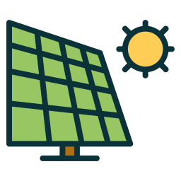 panel solar icono