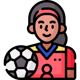 Female soccer player icon