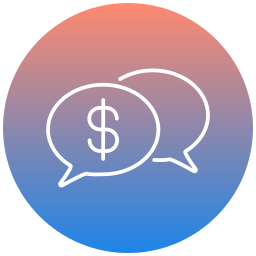 Money talk icon