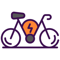 Electric bicycle icon