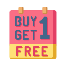 Buy one get one free icon