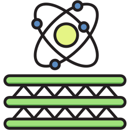 deposición de capas atómicas icono