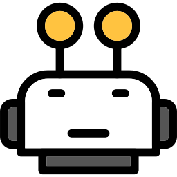 faccia da robot icona