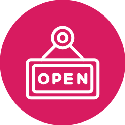 Open sign icon