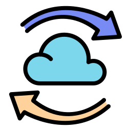 sincronizzazione nel cloud icona