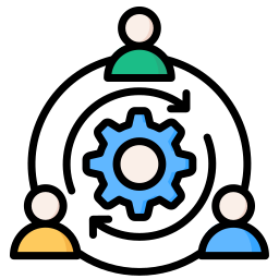 travail en équipe Icône