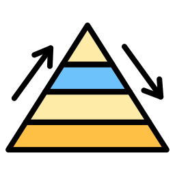 diagramme pyramidal Icône