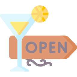 otwarty bar ikona