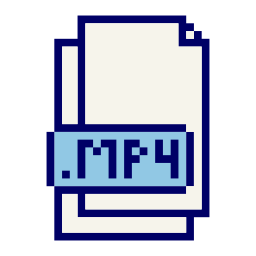 extensión mp4 icono