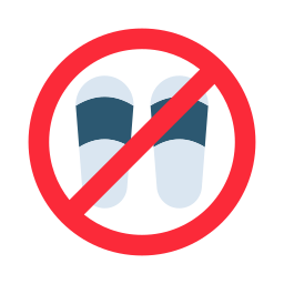 No flip flops icon