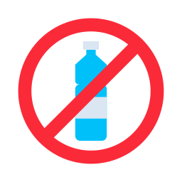 No plastic bottles icon