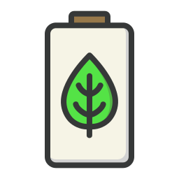 bateria verde Ícone