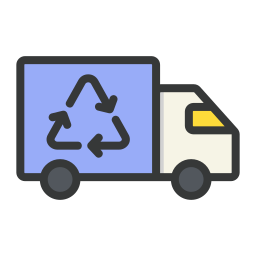 camion per il riciclaggio icona