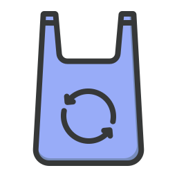 bolsa de plástico reciclado icono