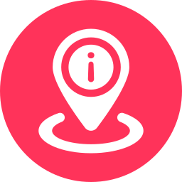 información de ubicación icono