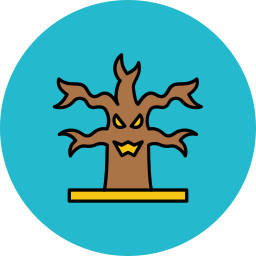 Halloween tree icon