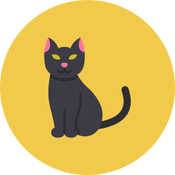 zwarte kat icoon