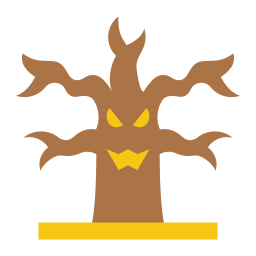 albero di halloween icona