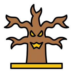 árbol de halloween icono