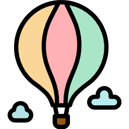 Hot air balloon icon