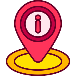 información de ubicación icono
