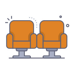 asiento de cine icono