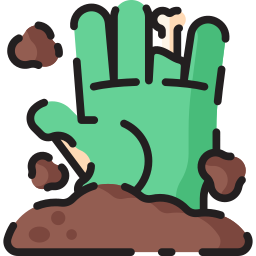 Zombie hand icon