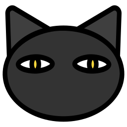 schwarze katze icon