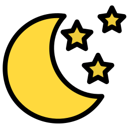 Moon and stars icon