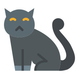 schwarze katze icon