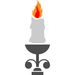 candela di halloween icona