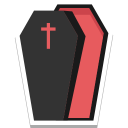 Coffin cross icon