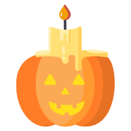 vela de halloween icono