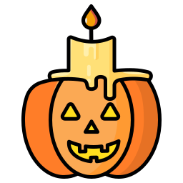 candela di halloween icona