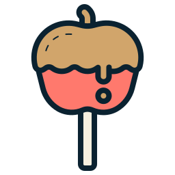 Caramel apple icon