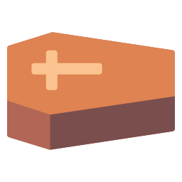 Coffin cross icon