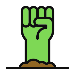 Zombie hand icon