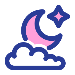 luna creciente icono