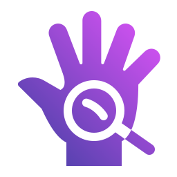 Hand reading icon