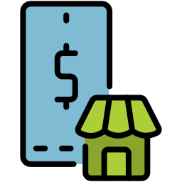 Mobile shopping icon