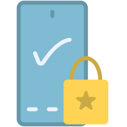 seguridad móvil icono