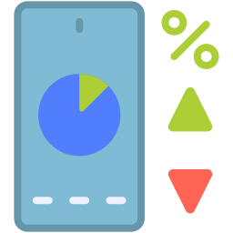 Mobile analytics icon