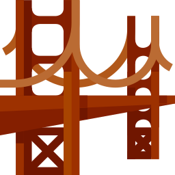 puente de puerta de oro icono