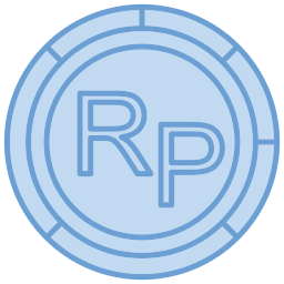 Indonesian rupiah coin icon
