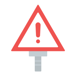 Warning sign icon