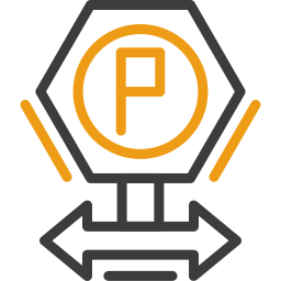 Parking sign icon