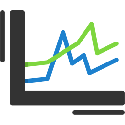 gráfico de linea icono