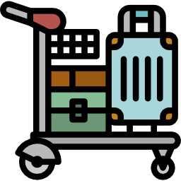 Luggage cart icon